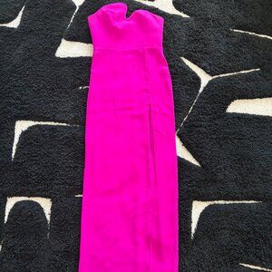 Amanda Uprichard X Revolve Strapless Puzzle Gown in Dark HOT Pink - Size M